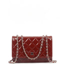 Chanel Patent Quilted Wallet On Chain WOC Red