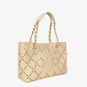 Chanel Perforated CC Quilted Patent Leather Tote Bag