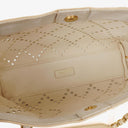 Chanel Perforated CC Quilted Patent Leather Tote Bag