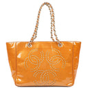 Chanel Perforated CC Patent Leather Shopping Tote Bag, 2000-2002