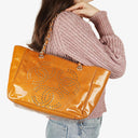 Chanel Perforated CC Patent Leather Shopping Tote Bag, 2000-2002