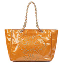 Chanel Perforated CC Patent Leather Shopping Tote Bag, 2000-2002