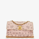 Chanel Pink Bandana Canvas Maxi Single Flap Shoulder Bag