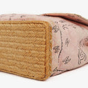 Chanel Pink Bandana Canvas Maxi Single Flap Shoulder Bag