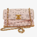 Chanel Pink Bandana Canvas Maxi Single Flap Shoulder Bag