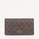 Chanel Purple Quilted Aged Calfskin Reissue 2.55 Yen Wallet