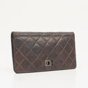 Chanel Purple Quilted Aged Calfskin Reissue 2.55 Yen Wallet