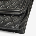 Chanel Quilted Black Lambskin Vintage Tassel Flap Bag