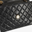 Chanel Quilted Black Lambskin Vintage Tassel Flap Bag