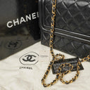Chanel Quilted Black Lambskin Vintage Tassel Flap Bag