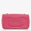 Chanel Quilted Jersey Pink White Single Flap Bag