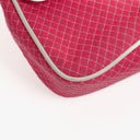 Chanel Quilted Jersey Pink White Single Flap Bag