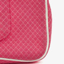 Chanel Quilted Jersey Pink White Single Flap Bag