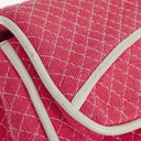 Chanel Quilted Jersey Pink White Single Flap Bag