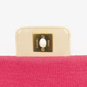 Chanel Quilted Jersey Pink White Single Flap Bag