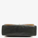 Chanel Quilted Lambskin Beige Black Single Flap