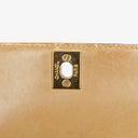 Chanel Quilted Lambskin Beige Black Single Flap