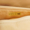 Chanel Quilted Lambskin Beige Black Single Flap