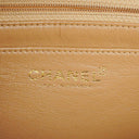Chanel Quilted Lambskin Beige Black Single Flap