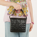 Chanel Quilted Lambskin Black Chocolate Bar Shoulder Bag