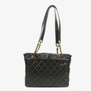 Chanel Quilted Lambskin Shopping Tote Black