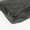 Chanel Quilted Lambskin Shopping Tote Black