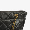 Chanel Quilted Lambskin Shopping Tote Black