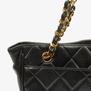 Chanel Quilted Lambskin Shopping Tote Black