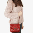 Chanel Quilted Leather Red Mini Chanel 3 Flap Bag