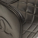 Chanel Dark Brown Quilted Leather Vanity Case