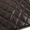 Chanel Dark Brown Quilted Leather Vanity Case