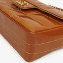 Chanel Quilted Patent Leather Chocolate Bar Flap Bag