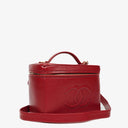 Chanel Red Caviar Leather Vanity Case