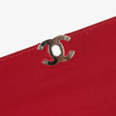 Chanel Red Crumpled Calfskin Flap Bag