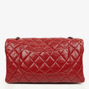 Chanel Red Maxi Lambskin 3 Accordion Flap Bag.