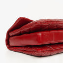 Chanel Red Maxi Lambskin 3 Accordion Flap Bag.