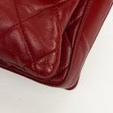 Chanel Red Maxi Lambskin 3 Accordion Flap Bag.