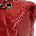 Chanel Red Maxi Lambskin 3 Accordion Flap Bag.