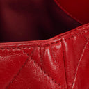 Chanel Red Maxi Lambskin 3 Accordion Flap Bag.