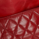 Chanel Red Maxi Lambskin 3 Accordion Flap Bag.