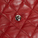 Chanel Red Maxi Lambskin 3 Accordion Flap Bag.