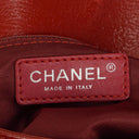 Chanel Red Maxi Lambskin 3 Accordion Flap Bag.