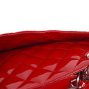 Chanel Red Quilted Patent Leather Grand Shopping Tote Bag