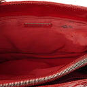 Chanel Red Quilted Patent Leather Grand Shopping Tote Bag