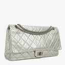 Chanel Silver Metallic Aged Quilted Calfskin 2.55 Reissue 227 Flap Bag