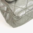 Chanel Silver Metallic Aged Quilted Calfskin 2.55 Reissue 227 Flap Bag