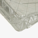 Chanel Silver Metallic Aged Quilted Calfskin 2.55 Reissue 227 Flap Bag