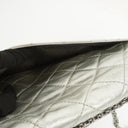 Chanel Silver Metallic Aged Quilted Calfskin 2.55 Reissue 227 Flap Bag