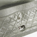 Chanel Silver Metallic Aged Quilted Calfskin 2.55 Reissue 227 Flap Bag