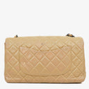 Chanel Single Flap Bag Beige Quilted Lambskin With Black Hardware